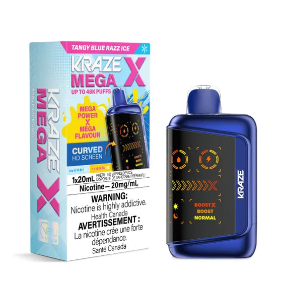 Kraze Mega X - Tangy Blue Razz Ice