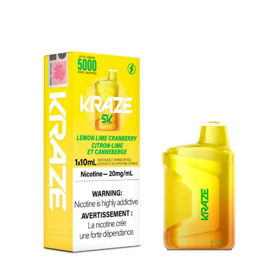 Kraze 5K - Lemon Lime Cranberry 20mg
