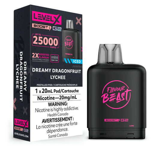 Level X Boost G2 Pod 20mL - Dreamy Dragonfruit Lychee Iced
