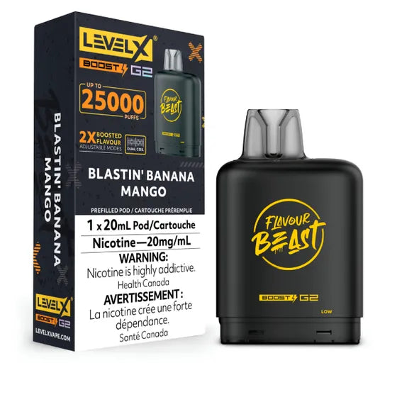 Level X Flavour Beast Boost G2 Pod 20mL - Blastin' Banana Mango