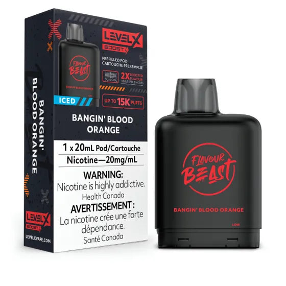 Level X Boost G2 Pod 20mL - Bangin' Blood Orange Iced