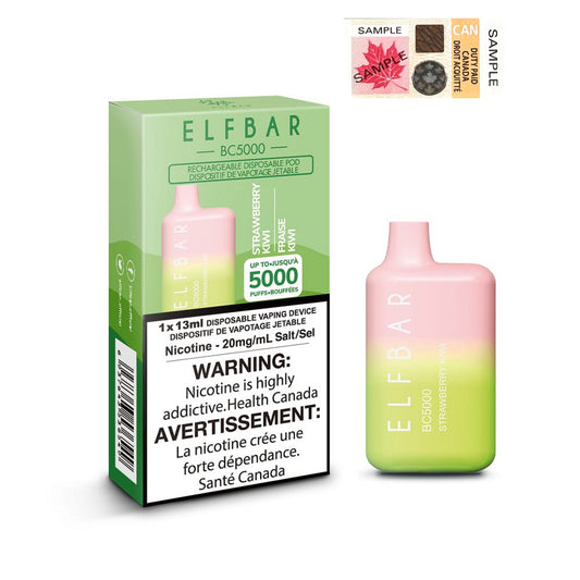 ELF Bar 5000 Puff Disposable Vape - Strawberry Kiwi