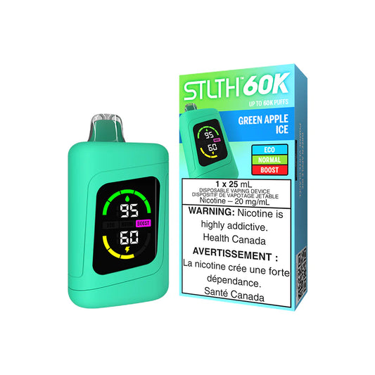 STLTH 60k Disposable - Green Apple Ice