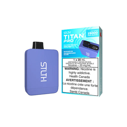 STLTH Titan Pro Disposables 15K - Blue Razz Ice