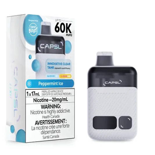 CAPSL AFX17 Disposable Vape – Peppermint Ice 60000 Puffs