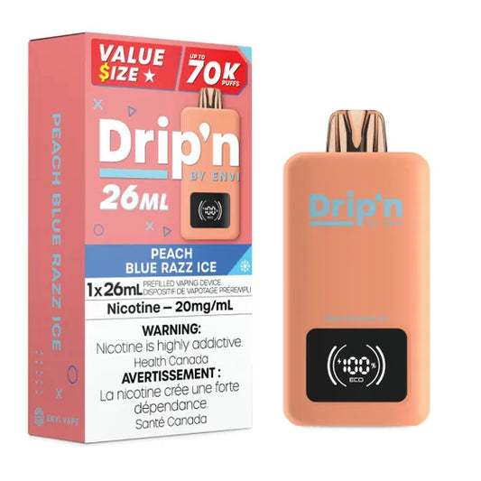 Drip'n by Envi 26ML Disposable - Peach Blue Razz Ice