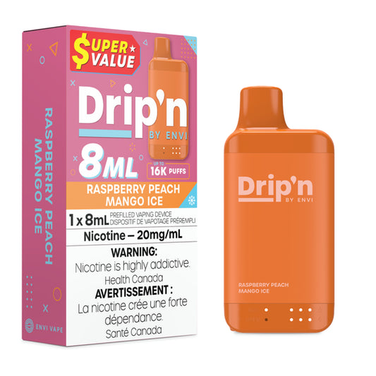 Drip'n 8mL Disposable - Raspberry Peach Mango