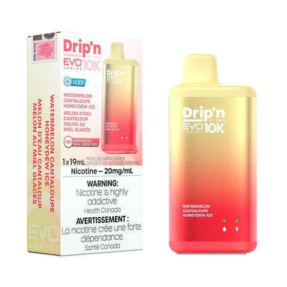 Drip'n by Envi EVO 10K Series Disposable - Watermelon Cantaloupe Honeydew Ice