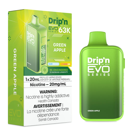 Drip'n by Envi EVO 63K Series Disposable - Green Apple