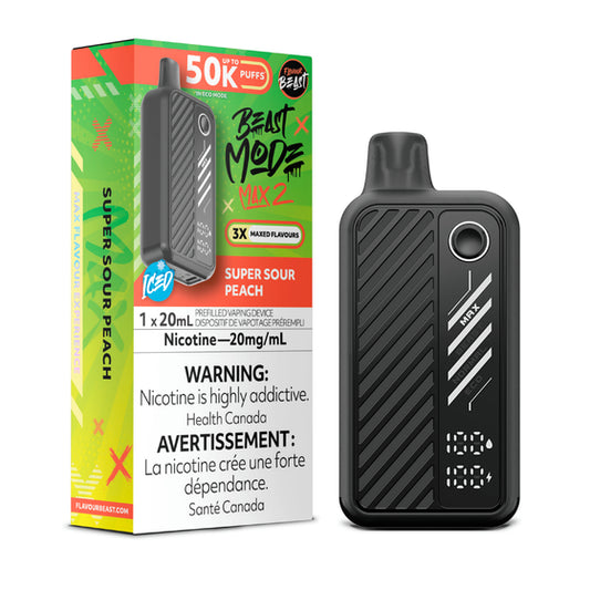 Flavour Beast Beast Mode Max 2 50K Disposable - Super Sour Peach