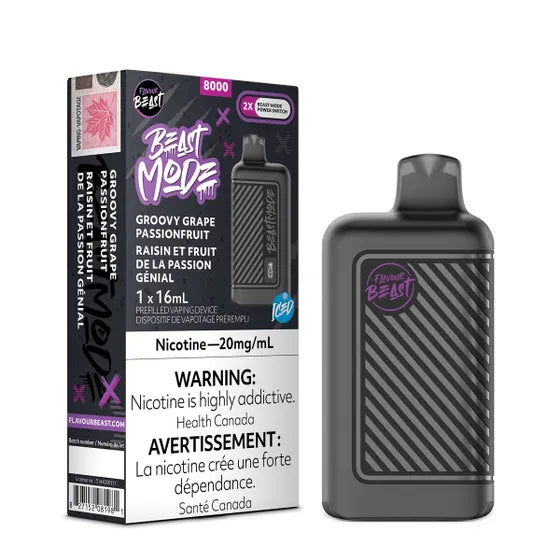 Flavour Beast Beast Mode 8K Disposable - Groovy Grape Passionfruit Iced
