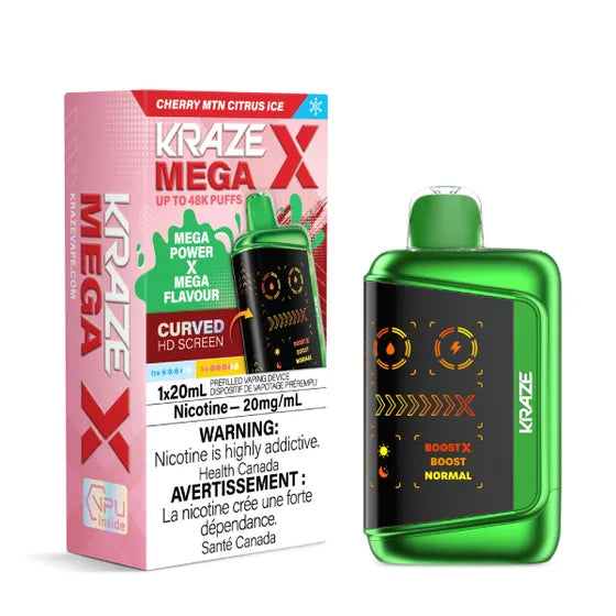 Kraze Mega X - Cherry Mint Citrus Ice