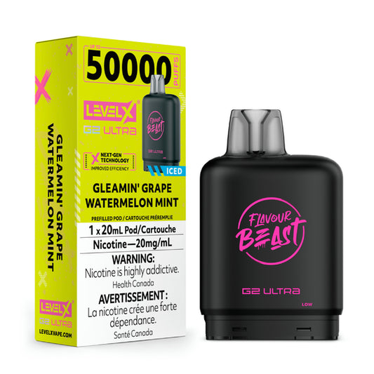 Level X Flavour Beast G2 Ultra Pod - Gleamin Grape Watermelon Mint
