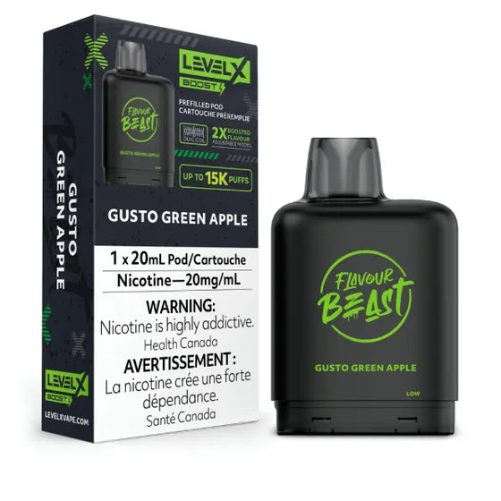 Level X Boost Pod 20mL - Gusto Green Apple