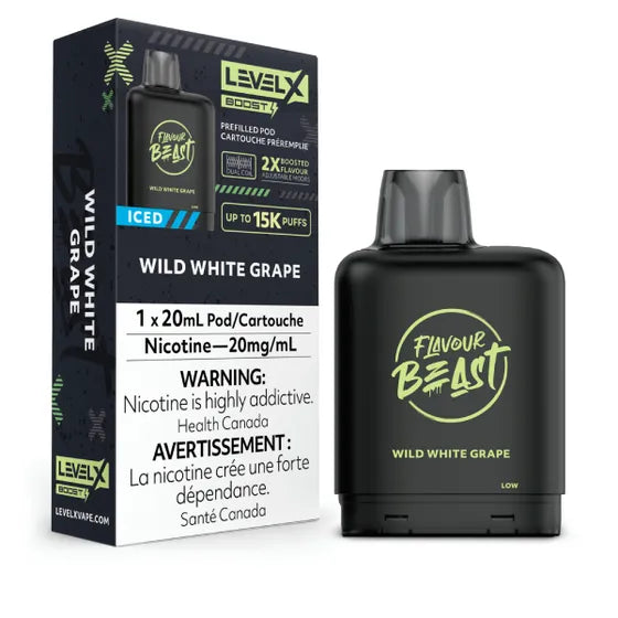 Level X Boost Pod 20mL - Wild White Grape Iced