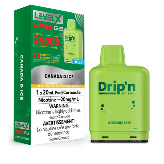 Level X Drip'n Boost Pod 20mL - Canada D