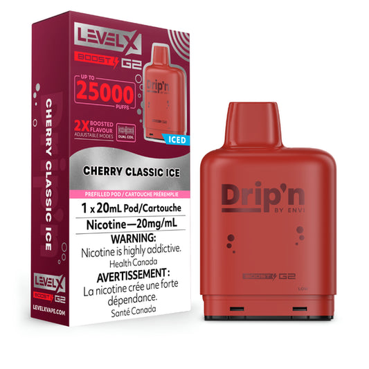 Level X Drip'n Boost Pod 20mL - Cherry Classic