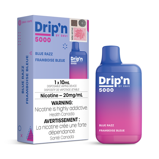Drip'n by Envi 5000 Disposable - Blue Razz 20MG