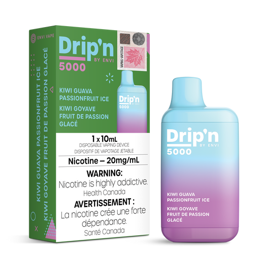 Drip'n by Envi 5000 Disposable - Kiwi Guava Passionfruit Ice 20MG