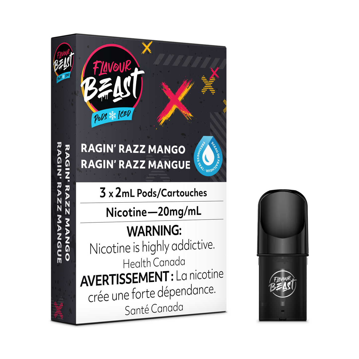 Flavour Beast Pod Pack - Ragin' Razz Mango Iced